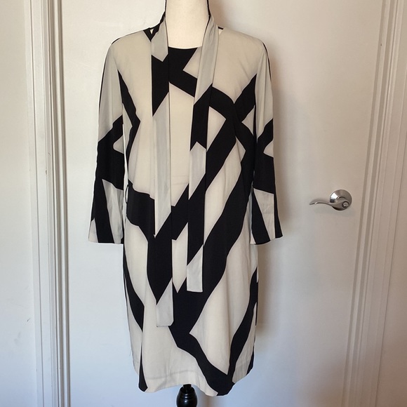 Armani Exchange 3/4 Sleeve Dress with Reversible Belt, 6 - Picture 10 of 14